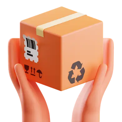 Carton recylé d'un prestataire logistique e-commerce