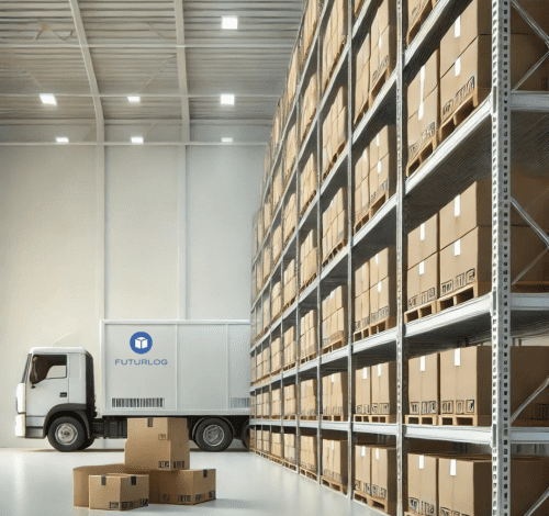Entrepôt d'un prestataire logistique e-commerce