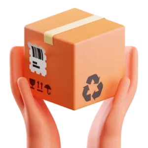 Carton recylé d'un prestataire logistique e-commerce