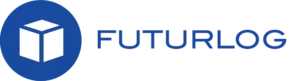 Logo Futurlog sans fond (bleu et blanc)