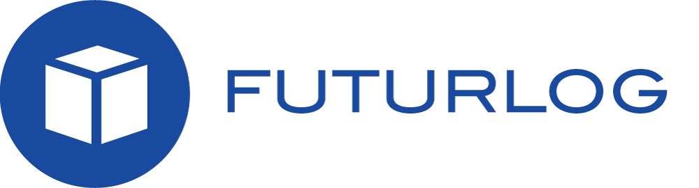 Logo Futurlog sans fond (bleu et blanc)