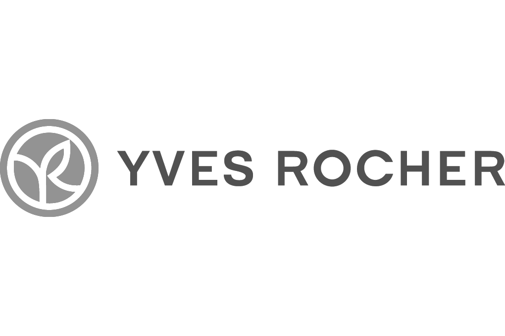 Logo en noir et blanc de l'un de nos clients e-commerce : Yves Rocher