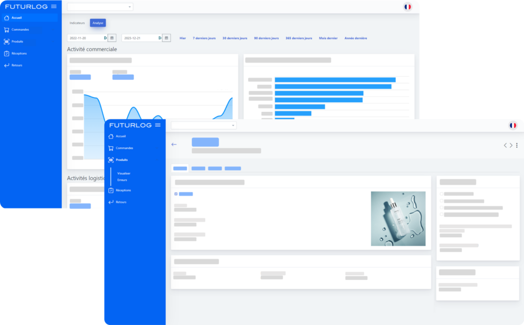 Backoffice personnalisé et innovant pour suivre et piloter votre activité logistique à distance et simplement