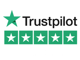 Lien hypertexte vers les avis de nos clients e-commerce sur Trustpilot : note sur 5 étoiles (couleur verte)