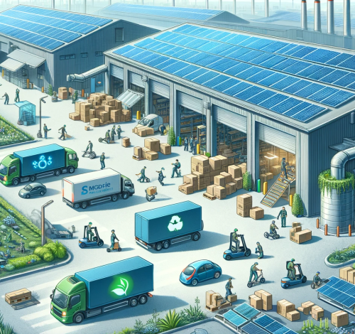 Logistique durable Représentation visuelle d'une logistique durable
